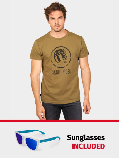 PACK: Camiseta Vintage Skull caqui + Gafas de sol Bora Bora
