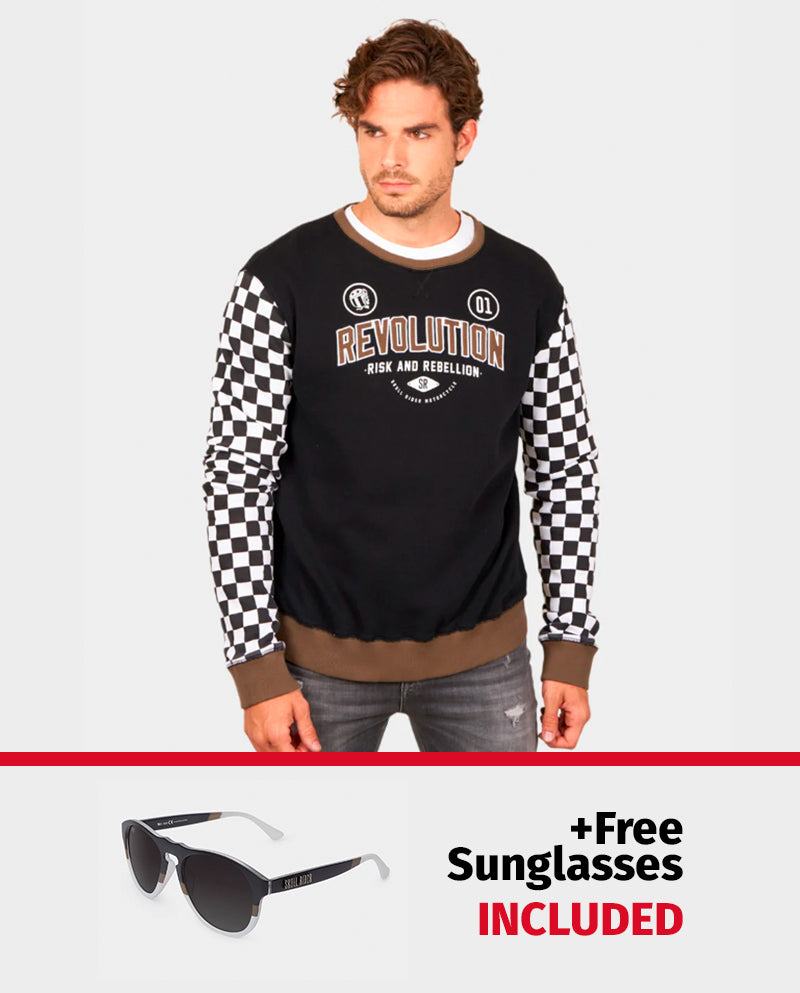 PACK: Revolution Sweatshirt black + FREE Competition Sunglasses