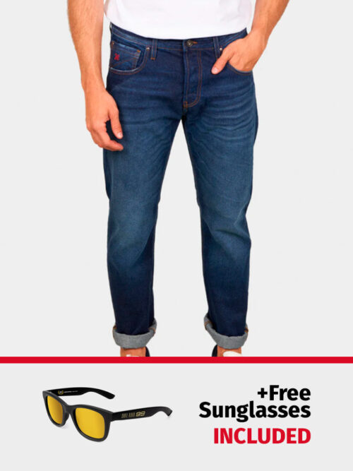 PACK: D-SRIDER regular jeans dark blue + FREE World Champion Sunglasses