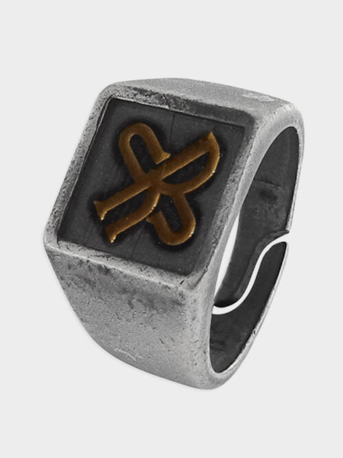 SR logo Steel and Bronze Squared Ring