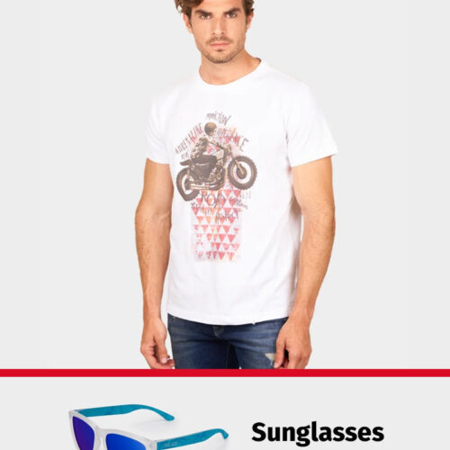 PACK: Road Addiction T-shirt white + Bora Bora Sunglasses