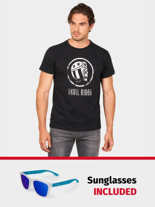 PACK: Camiseta Vintage Skull negra + Gafas de sol Bora Bora