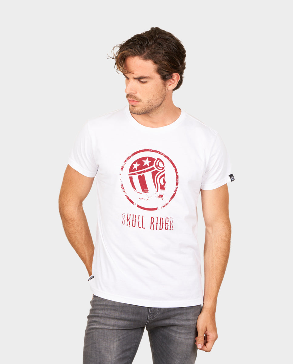 Vintage Skull Rider white T-shirt