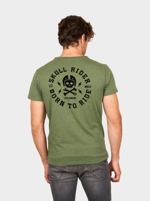 Camiseta Born To Ride Faster Verde oscuro 2