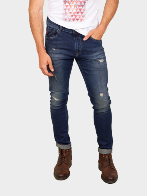 D-SRIDER used skinny jeans denim blue