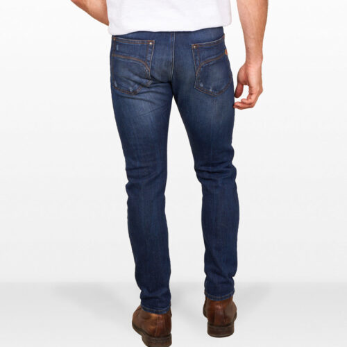 D-SRIDER used tapered jeans denim blue 1
