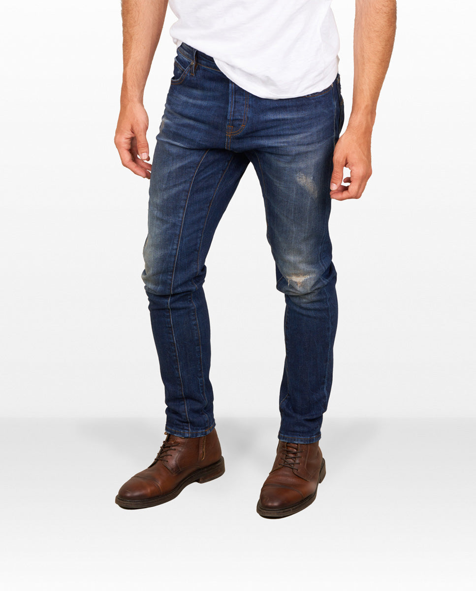 D-SRIDER used tapered jeans denim blue 2