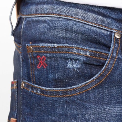 D-SRIDER used tapered jeans denim blue 4
