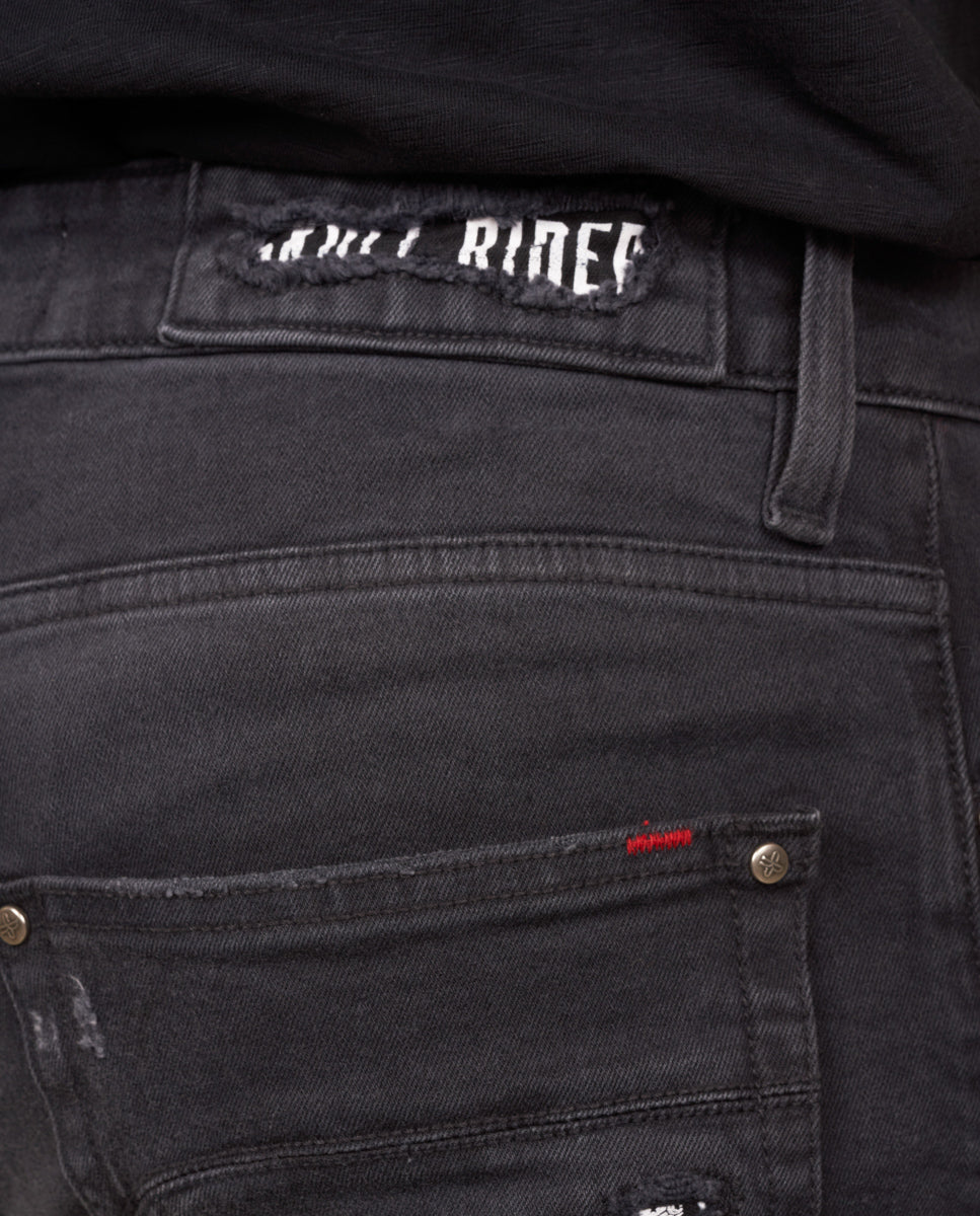 PACK: Limited Edition Ripped Tapered Fit Denim Jeans black + FREE World Champion Sunglasses 6