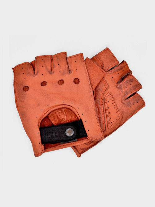 Half Finger Brown Gloves