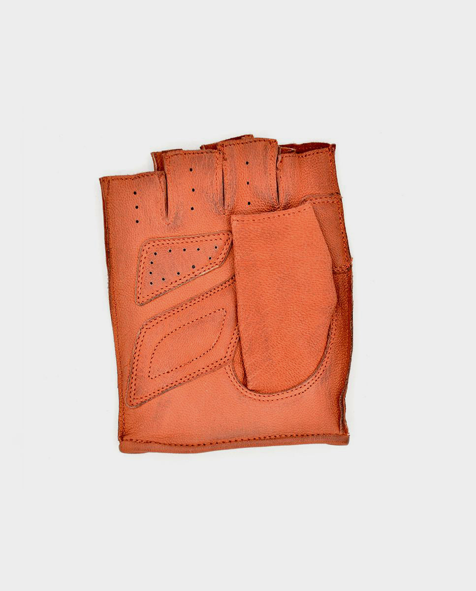 Half Finger Brown Gloves 2